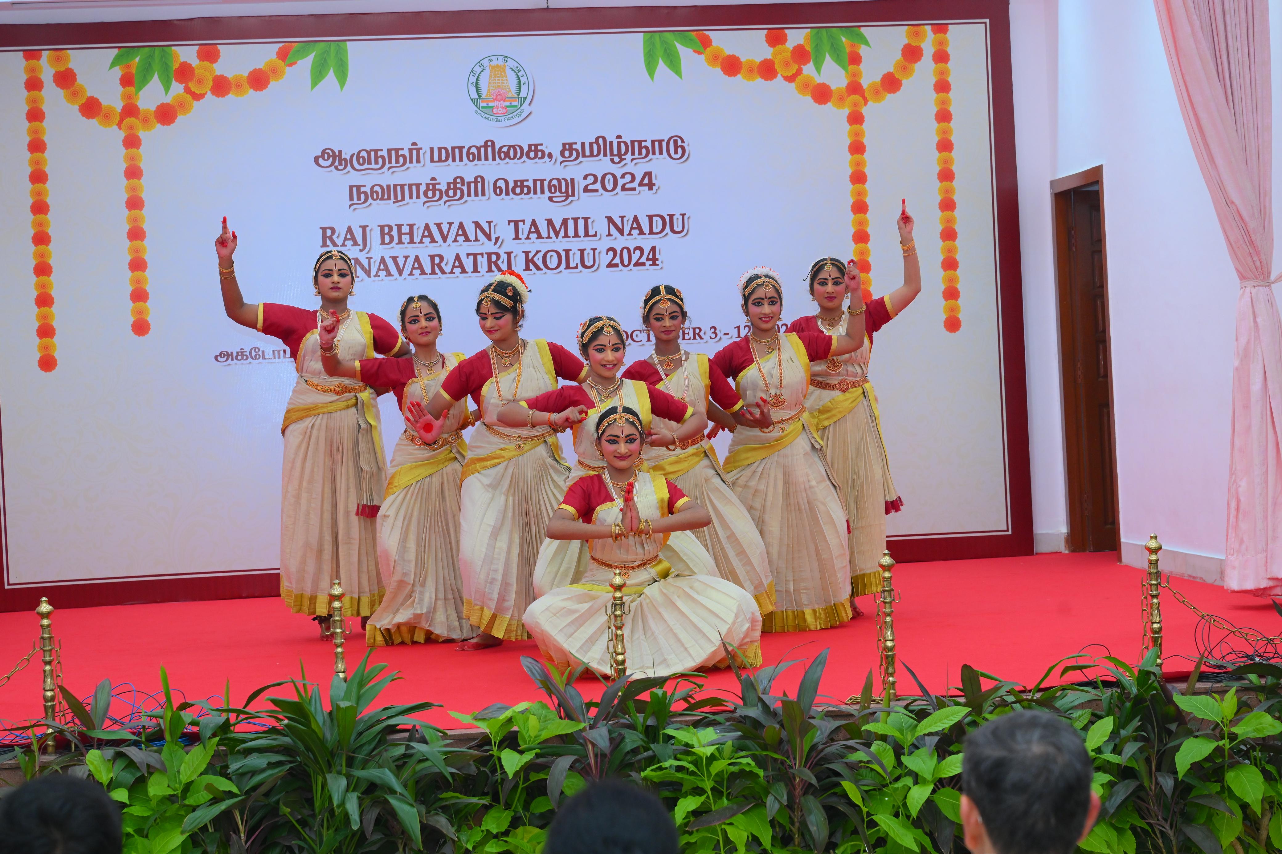 Bharatanatyam student performing at Akshara Natyalaya